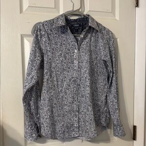 Chaps womens Black and White Paisley Shirt